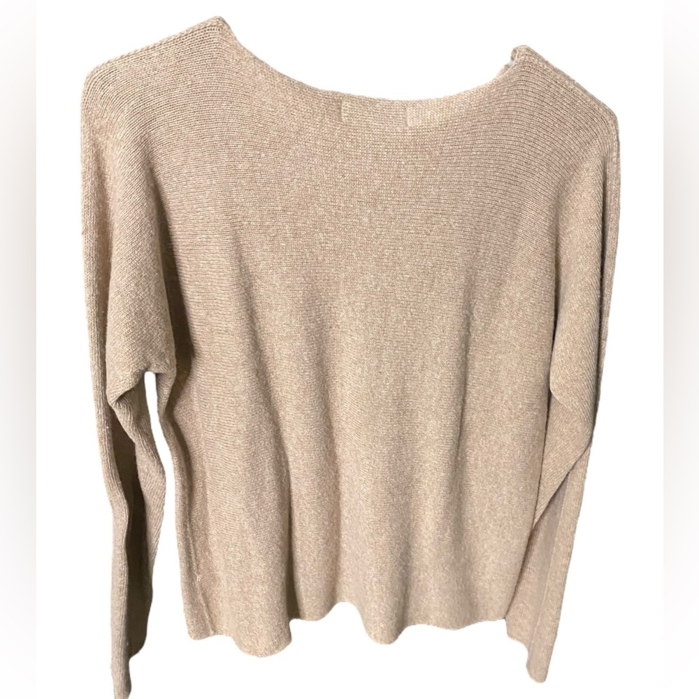 Elegant Beige Crew Neck Sweater